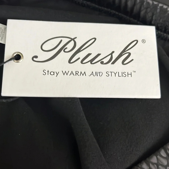 Plush Fleece Lined Liquid Leggings in Black Snake - NEW - Size XXL - Picture 7 of 8